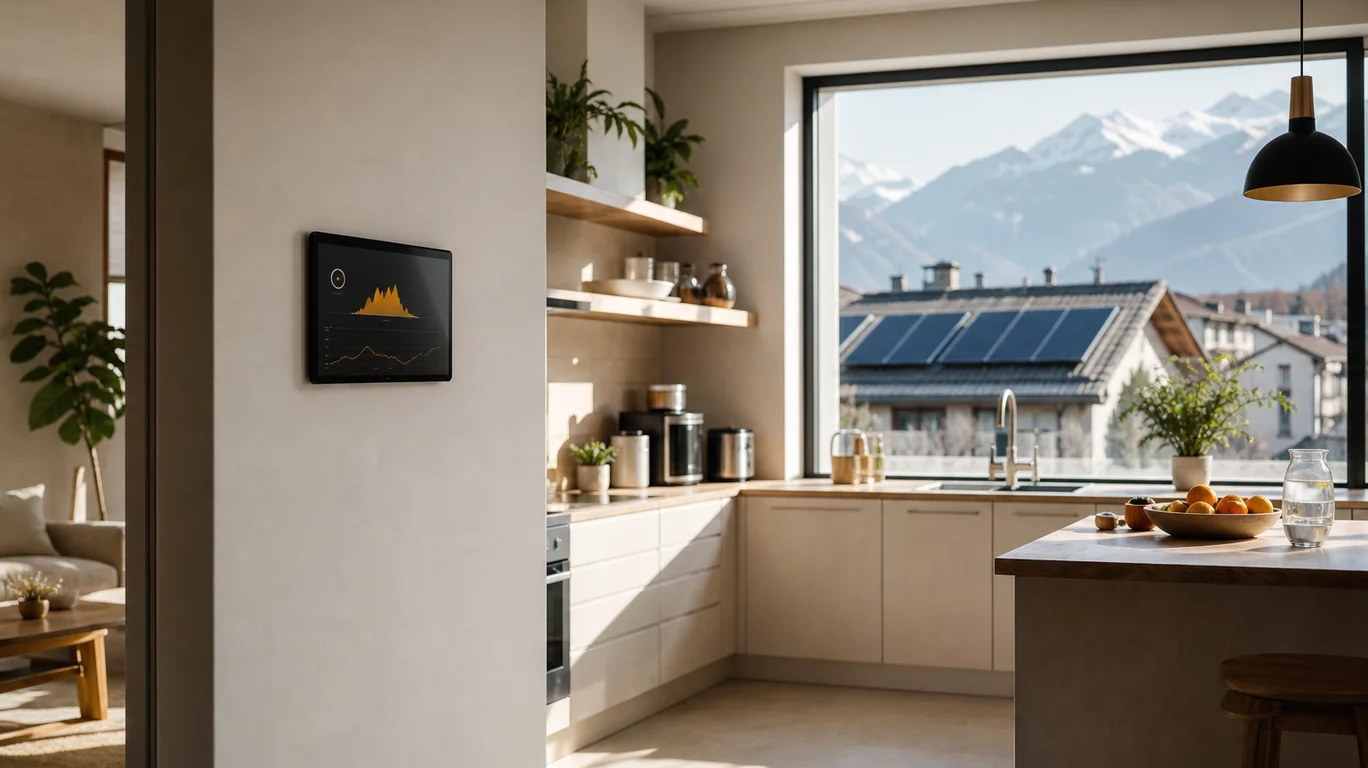 Cuisine grenobloise avec suivi discret de l’autoconsommation solaire Cuisine grenobloise avec suivi discret de l’autoconsommation solaire